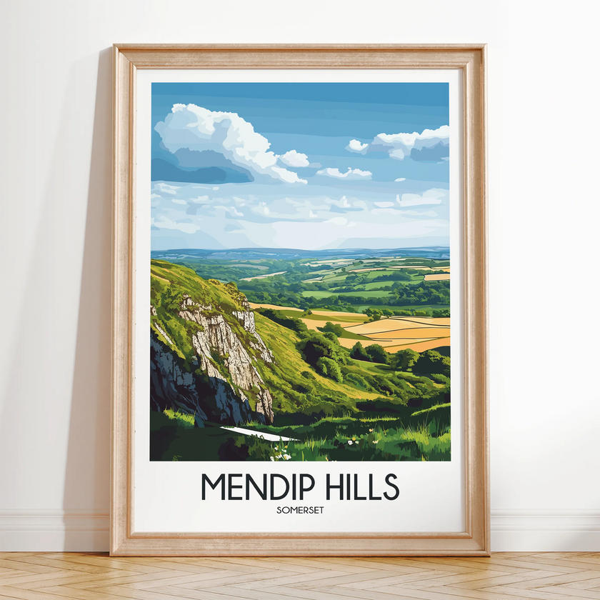 Mendip Hills Souvenir Poster Print