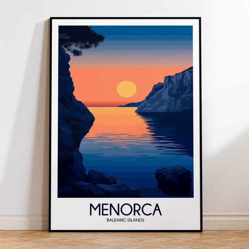 Menorca Modern Travel Poster