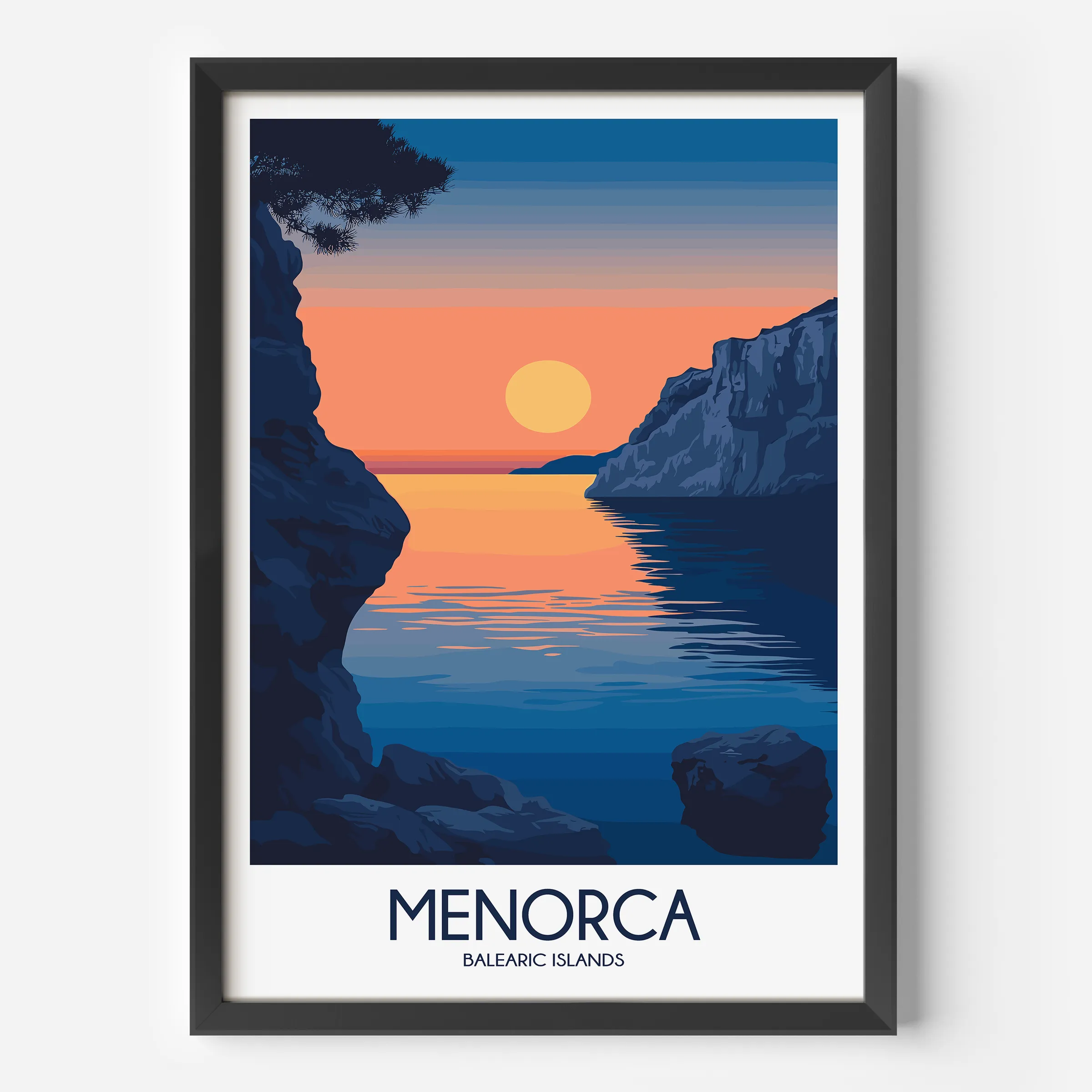 Menorca Retro Travel Illustration