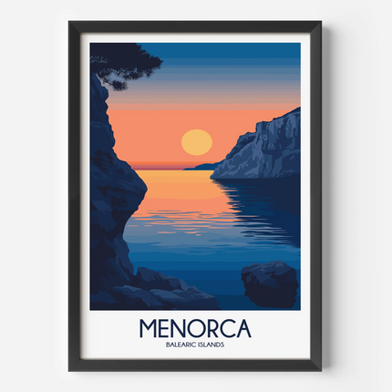 Menorca Retro Travel Illustration