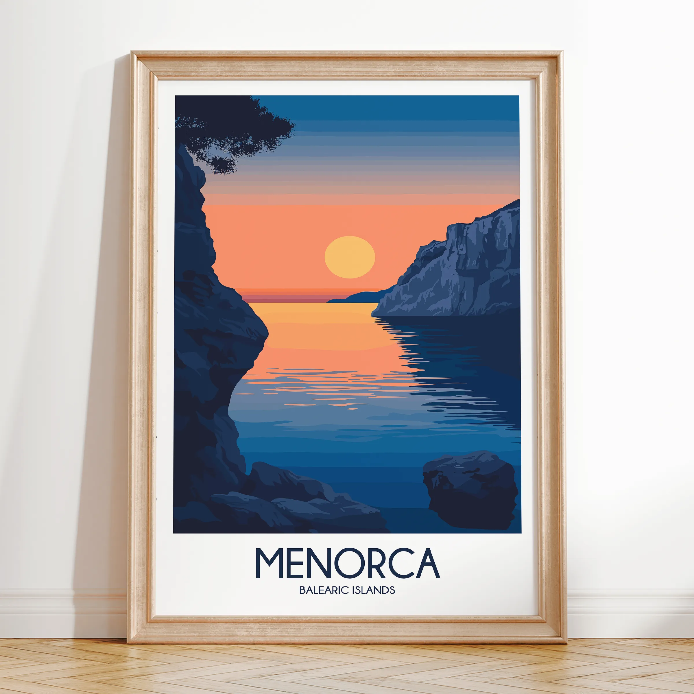 Menorca Vintage Style Print