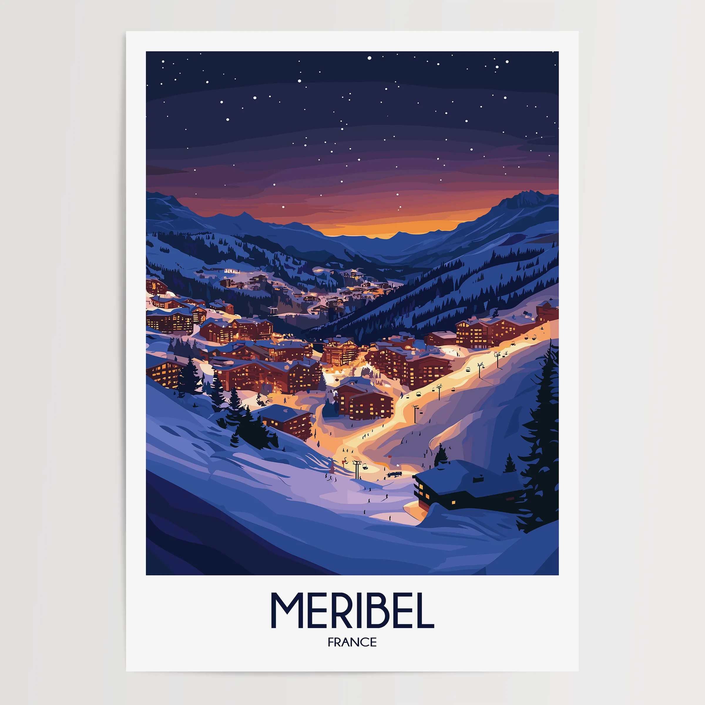 Meribel Destination Art Gift