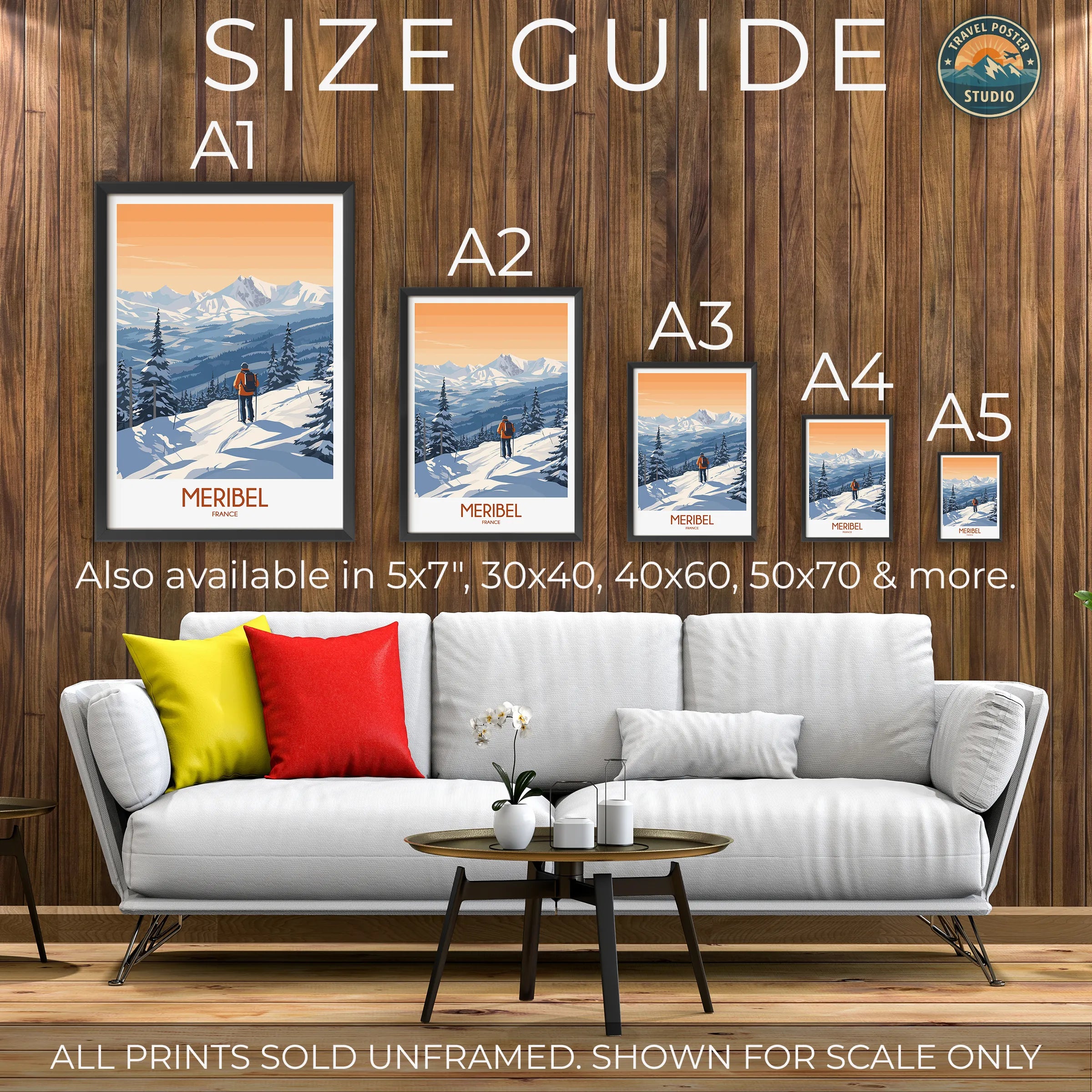 Meribel Modern Travel Poster