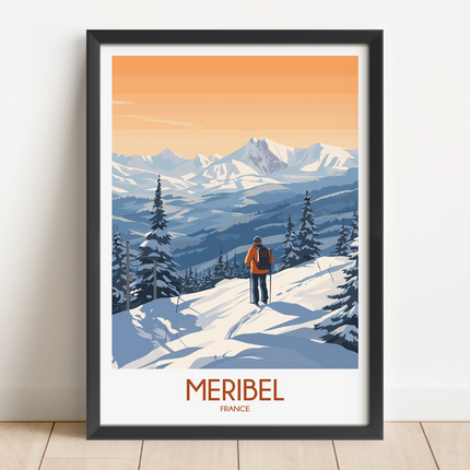 Meribel Modern Travel Poster