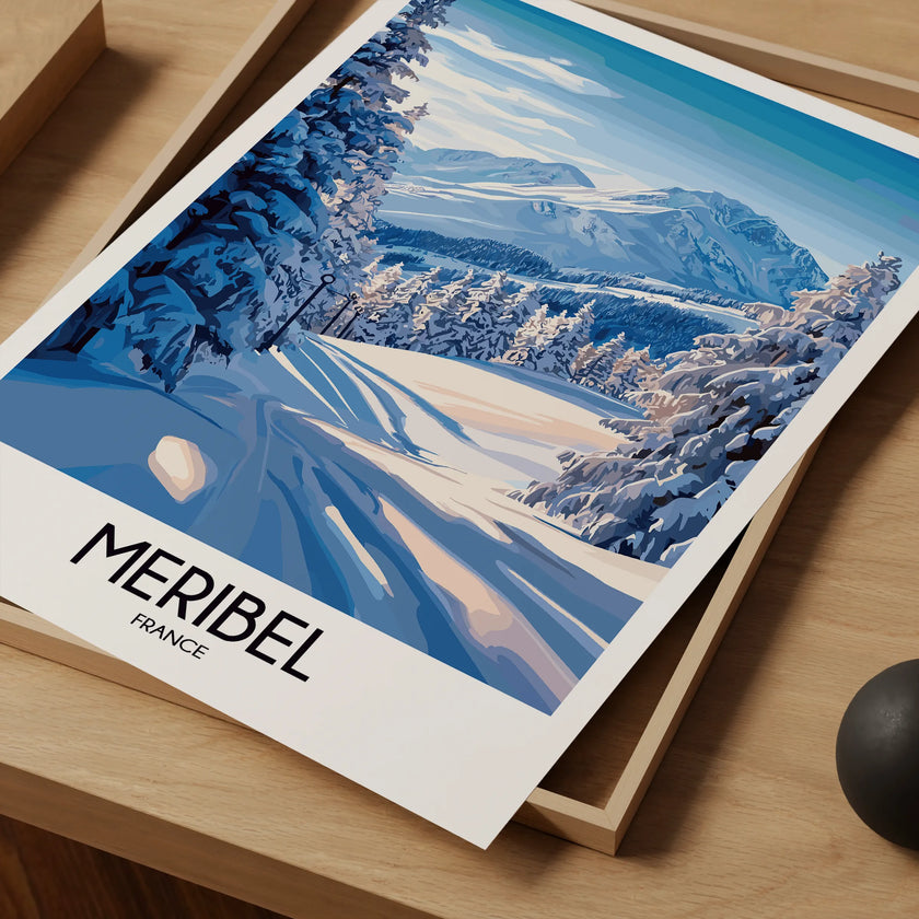 Meribel Retro Travel Illustration