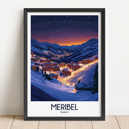 Meribel Retro Travel Illustration