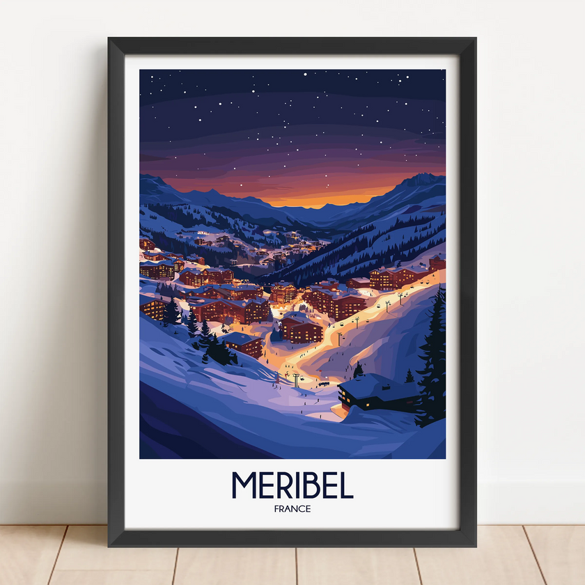 Meribel Retro Travel Illustration