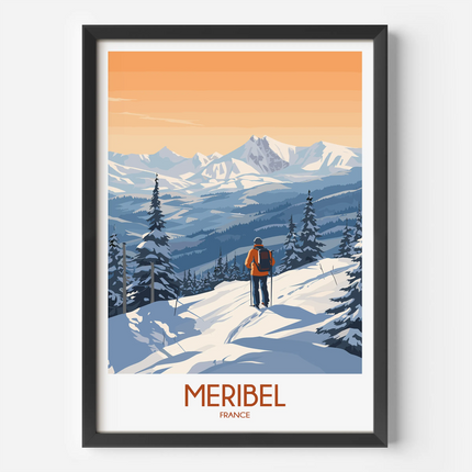 Meribel Retro Travel Illustration