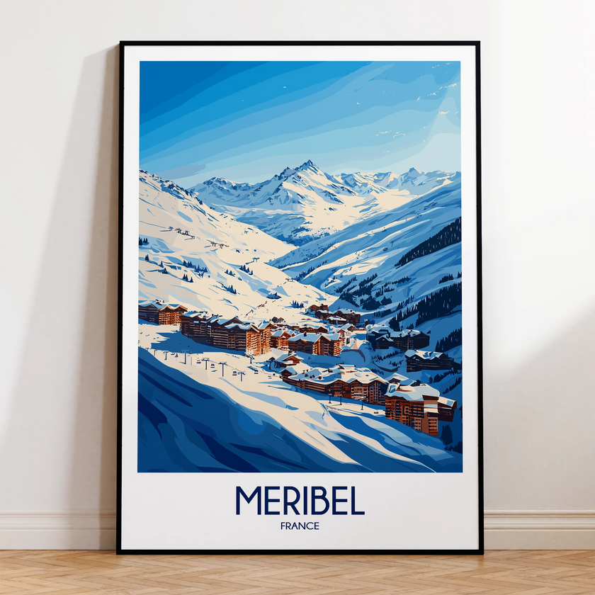 Meribel Souvenir Poster Print