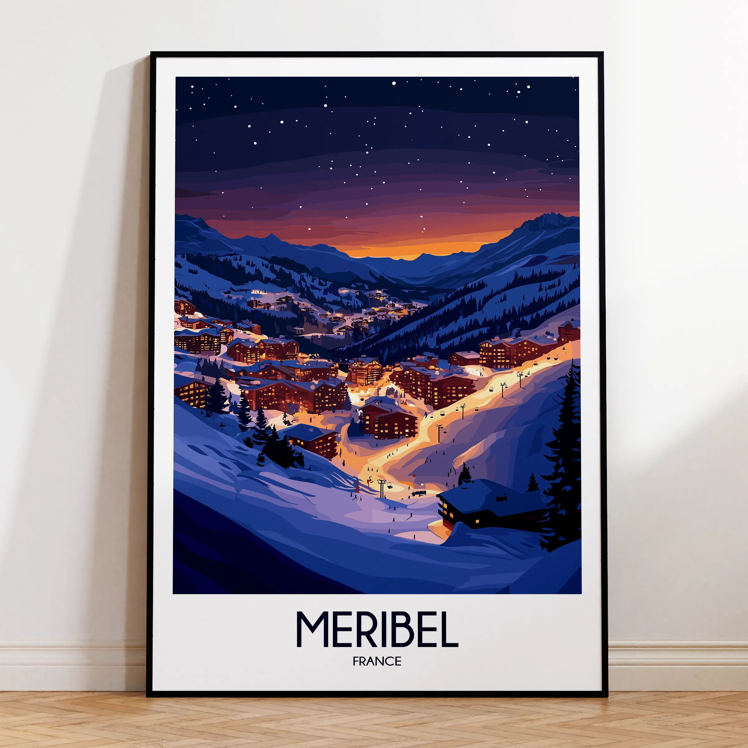 Meribel Souvenir Poster Print