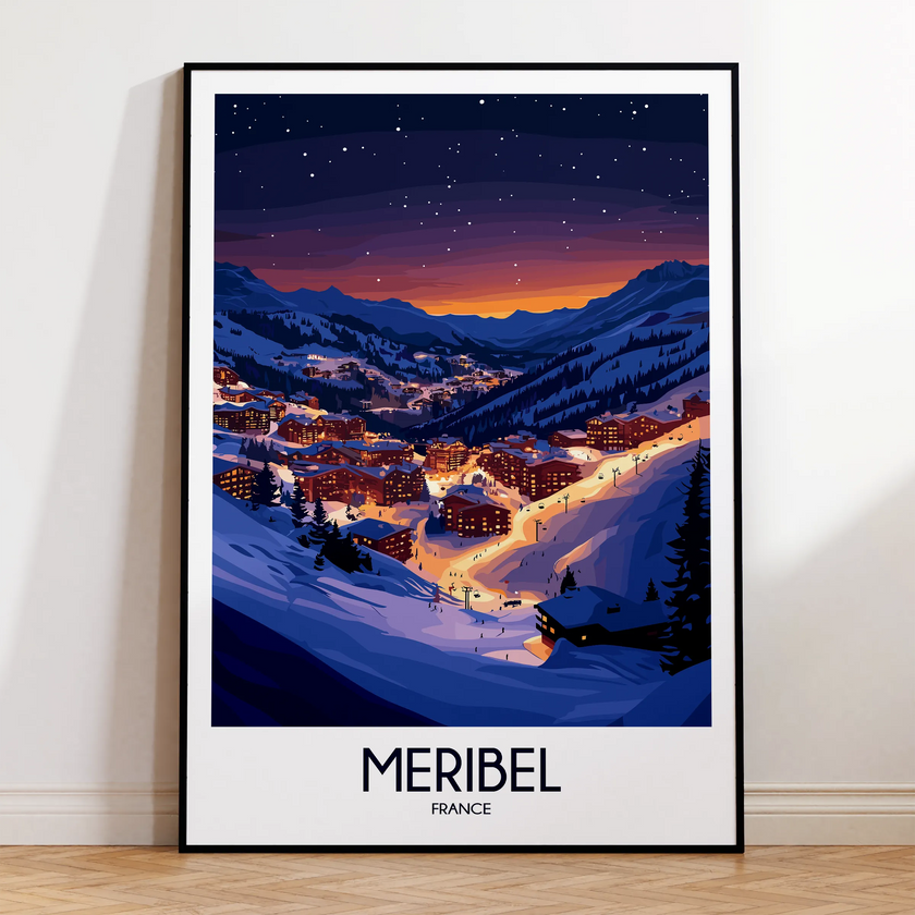 Meribel Souvenir Poster Print
