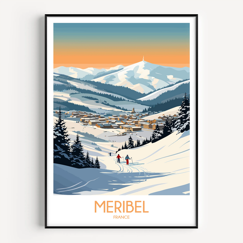 Meribel Souvenir Poster Print