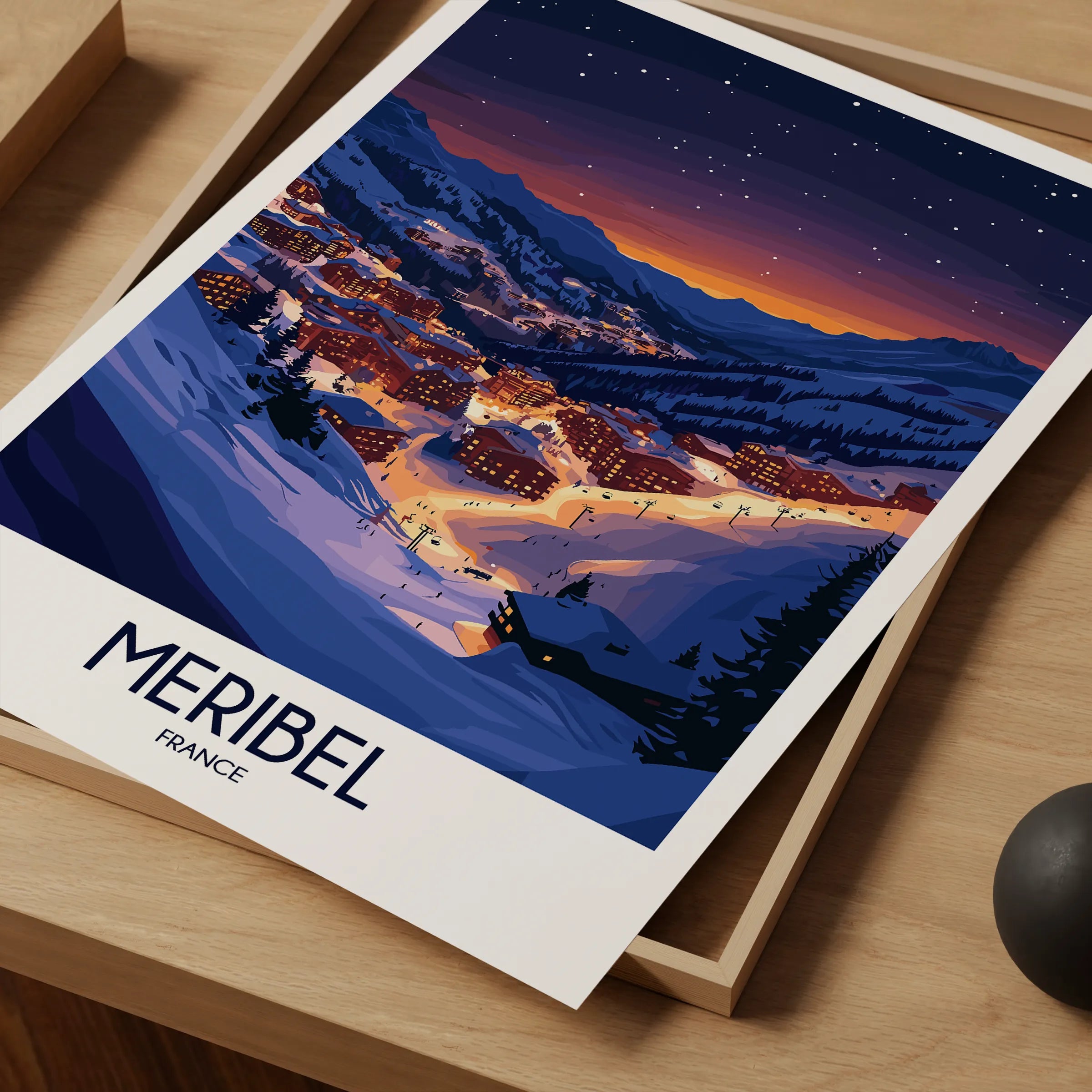 Meribel Vintage Style Print