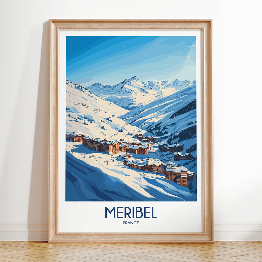 Meribel Vintage Style Print