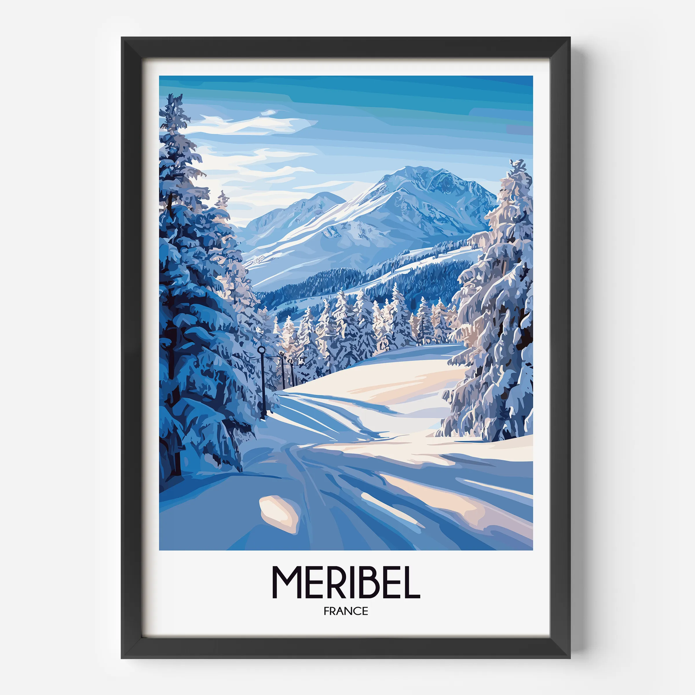 Meribel Vintage Style Print