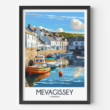 Mevagissey Modern Travel Poster