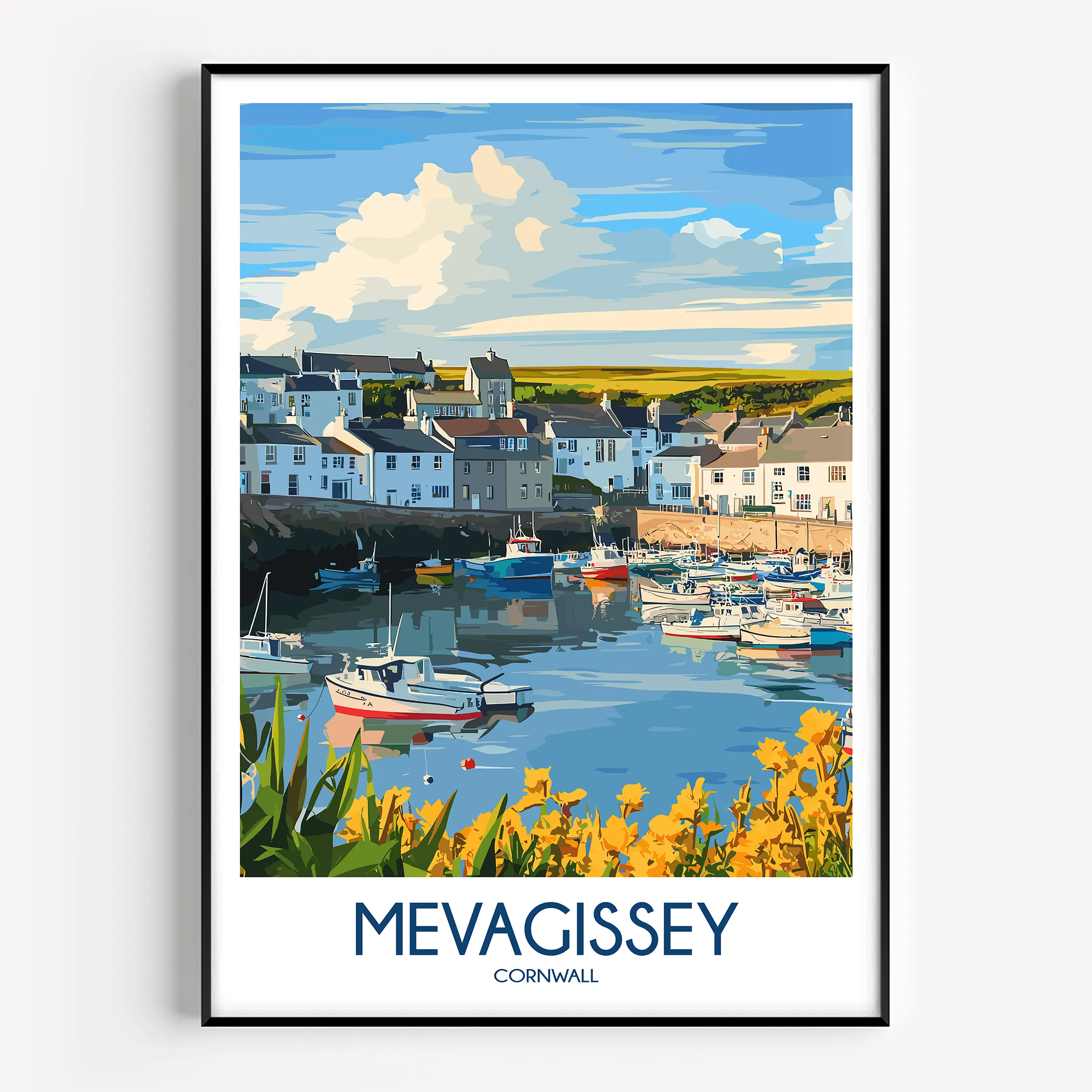 Mevagissey Modern Travel Poster