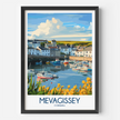 Mevagissey Retro Travel Illustration