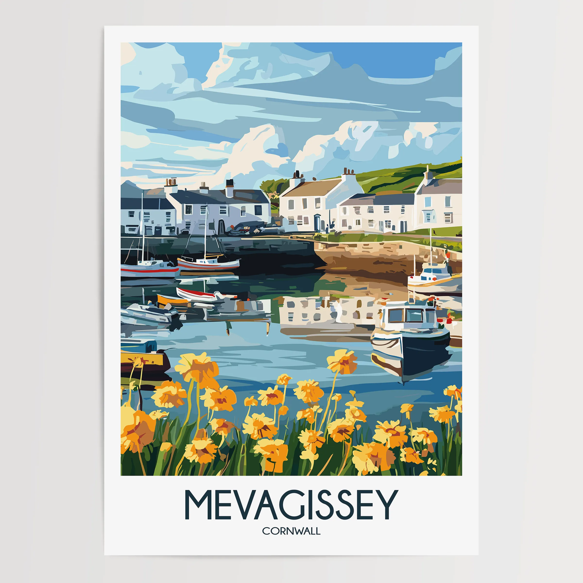 Mevagissey Souvenir Poster Print