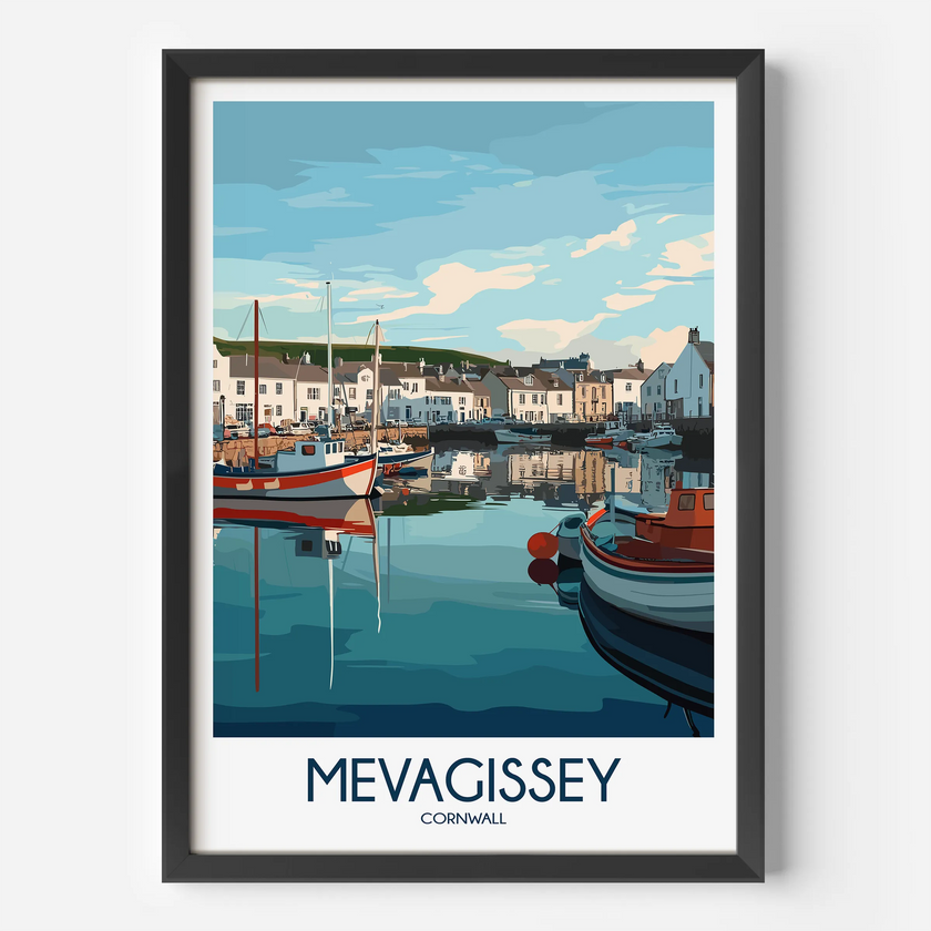 Mevagissey Souvenir Poster Print