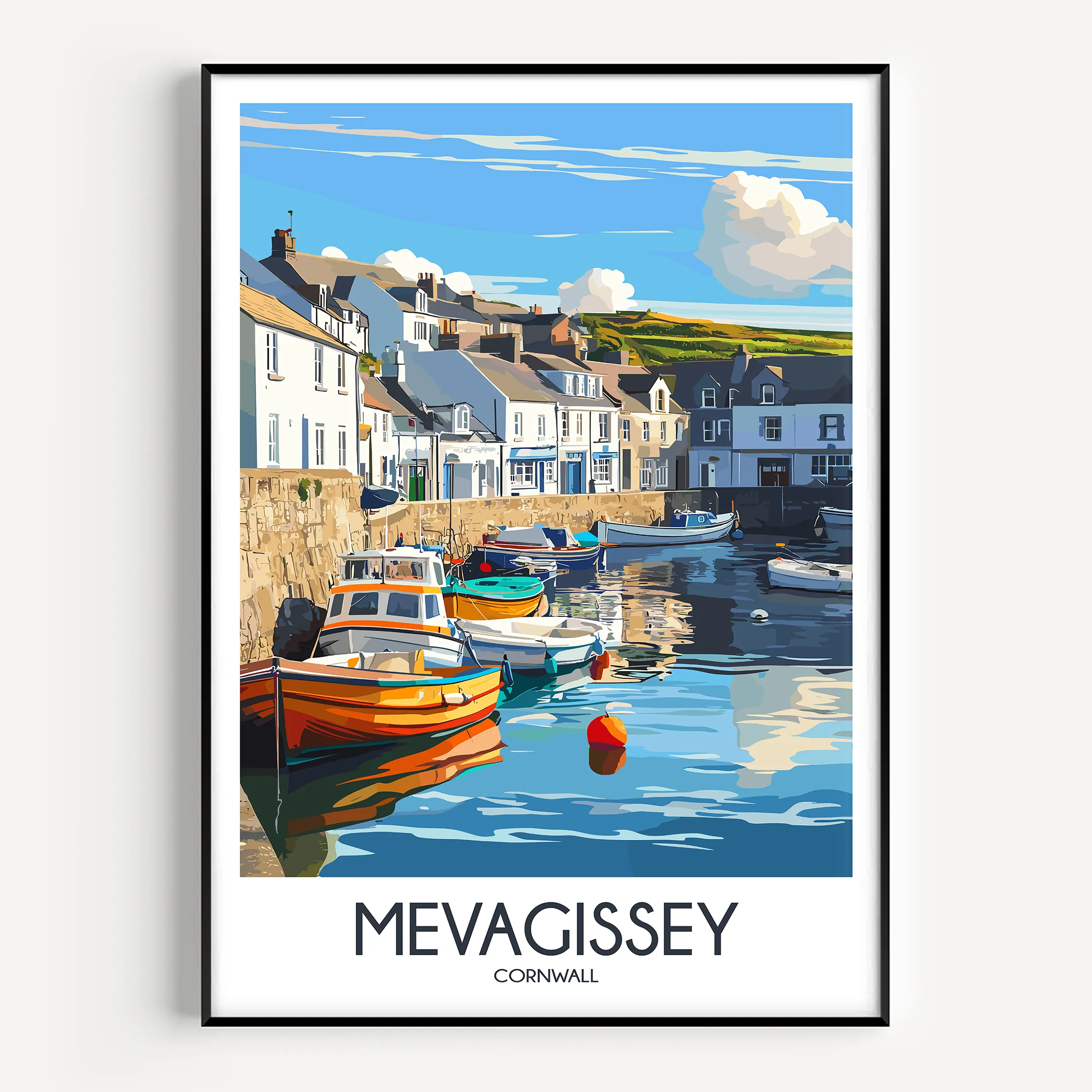 Mevagissey Souvenir Poster Print