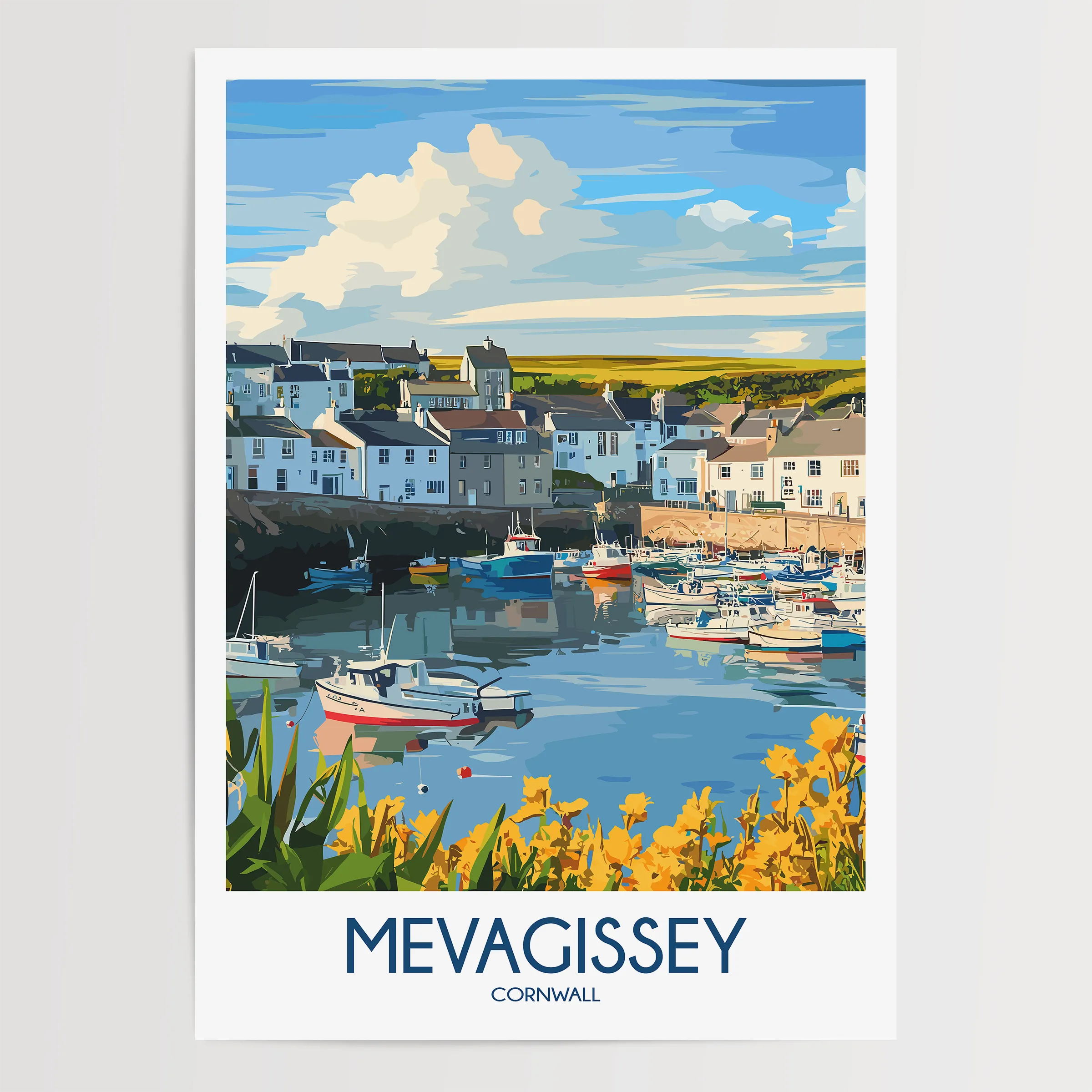 Mevagissey Vintage Style Print