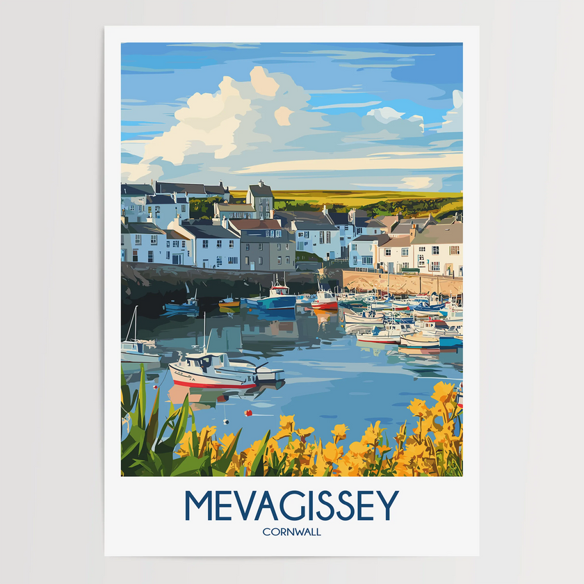 Mevagissey Vintage Style Print