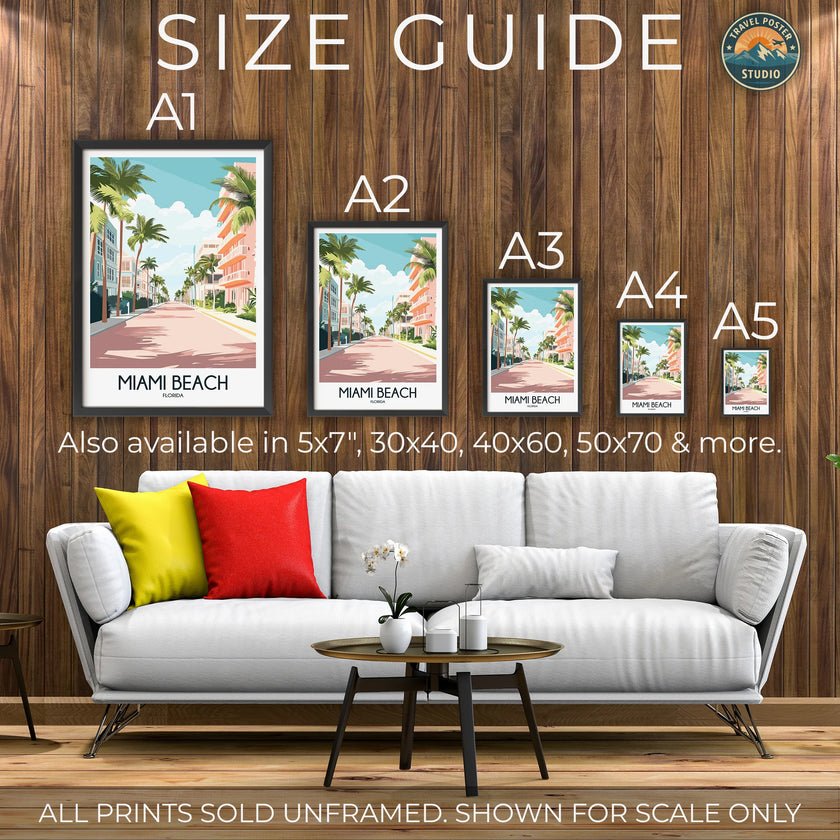 Miami Beach Gallery Quality Print