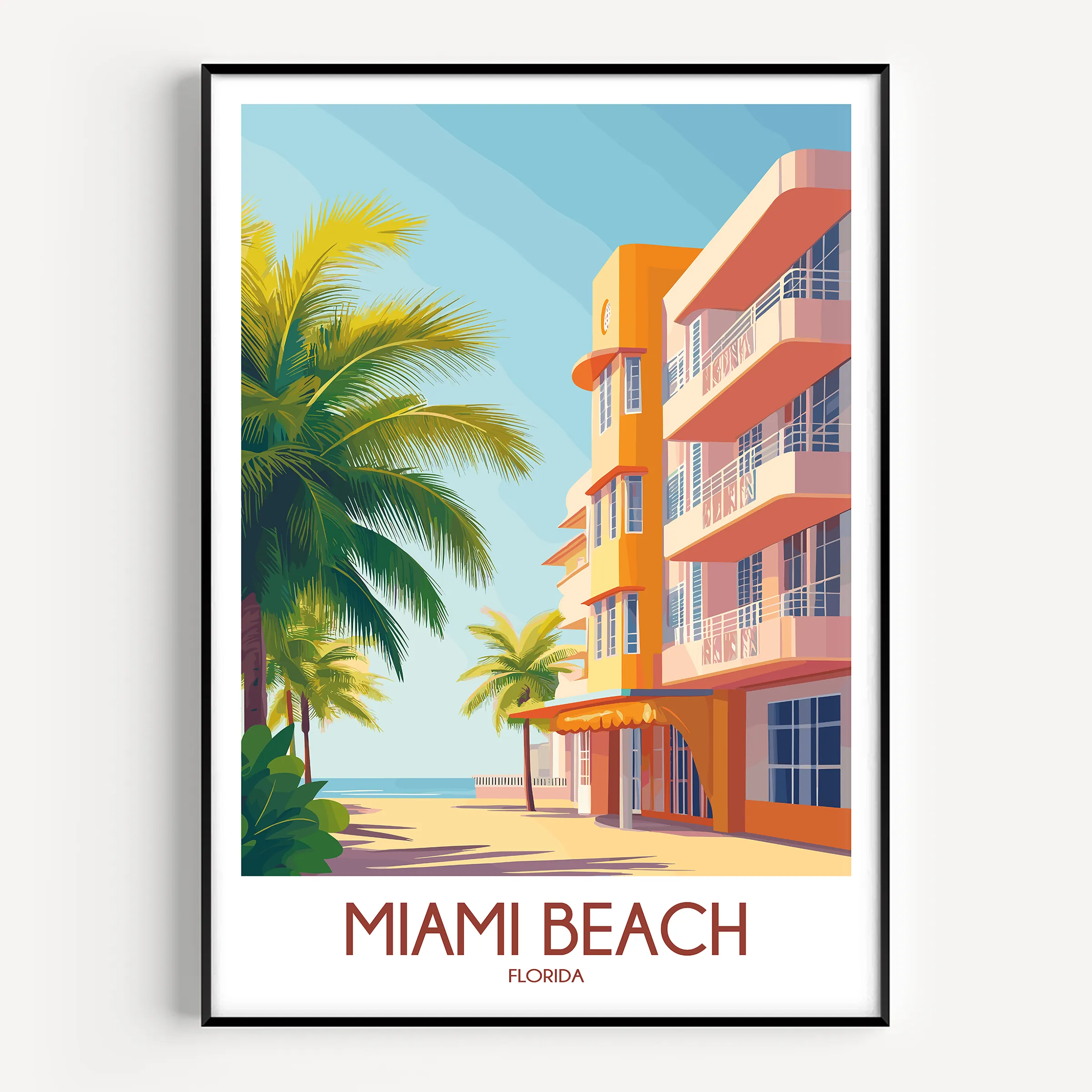 Miami Beach Home Office Decor