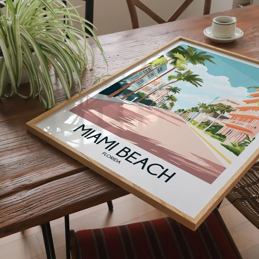 Miami Beach Minimalist Wall Art