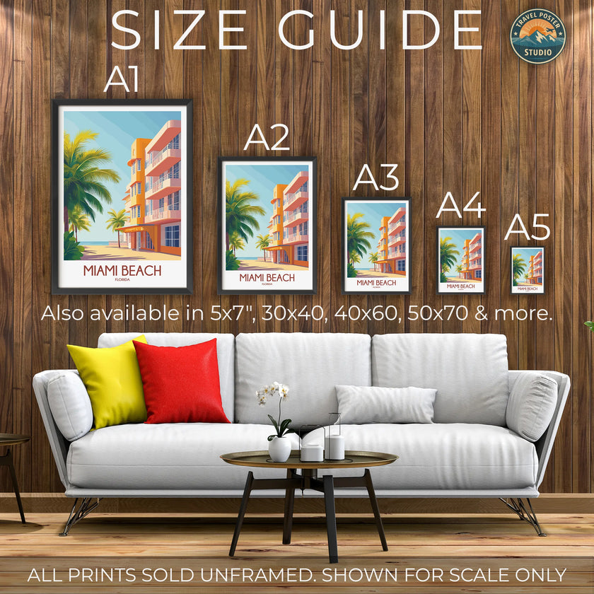 Miami Beach Modern Travel Poster