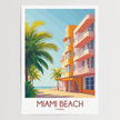 Miami Beach Souvenir Poster Print