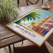 Miami Beach Vintage Style Print