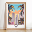 Miami Retro Travel Illustration