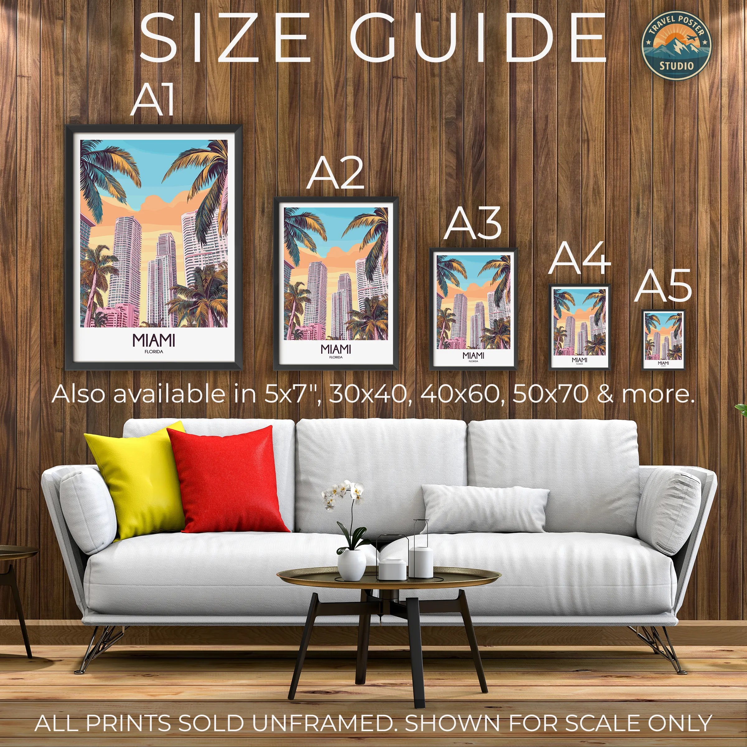Miami Vintage Style Print