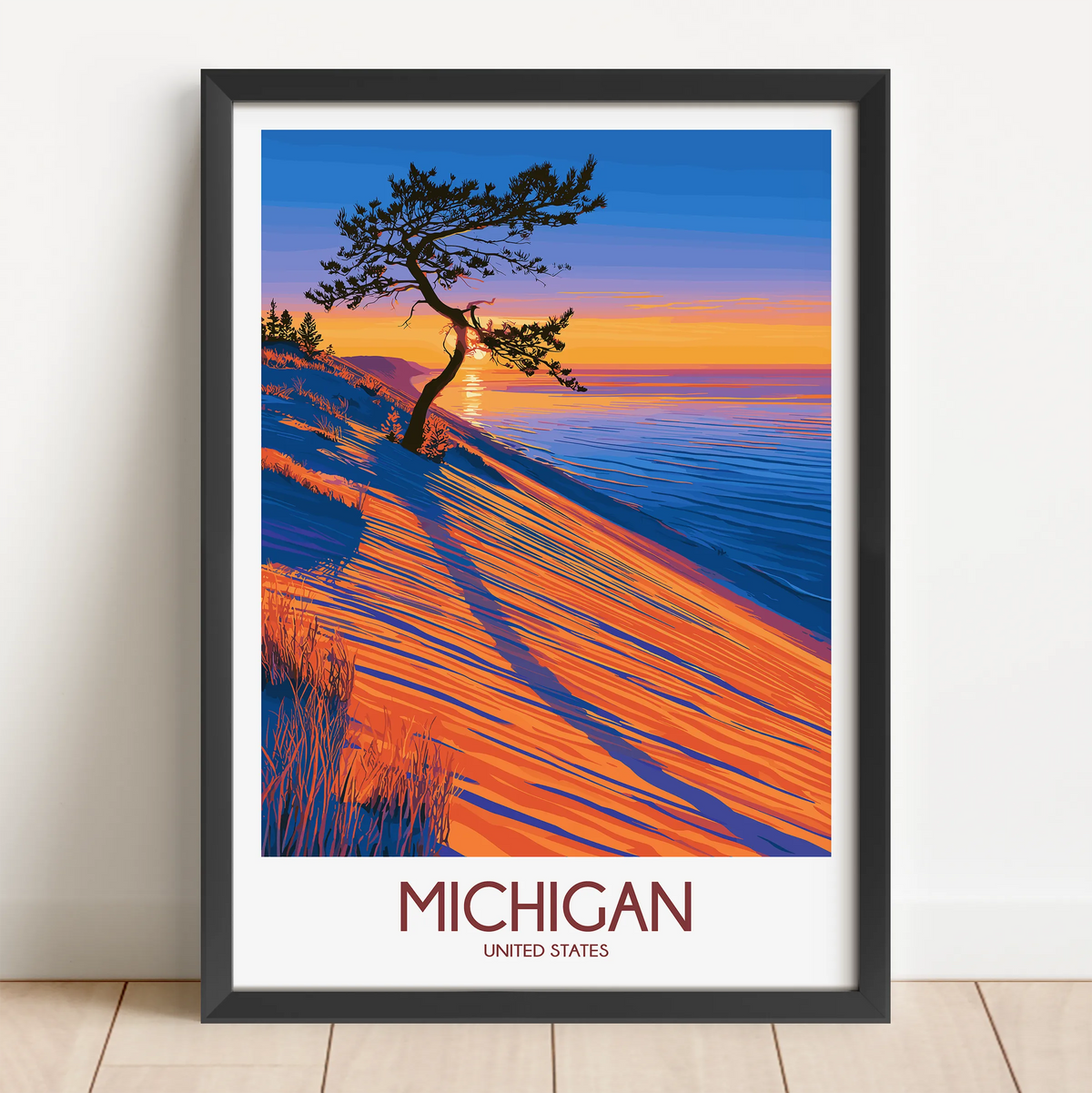Michigan Destination Art Gift