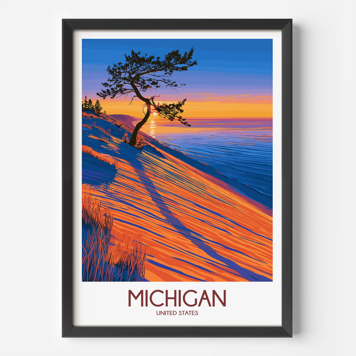 Michigan Souvenir Poster Print