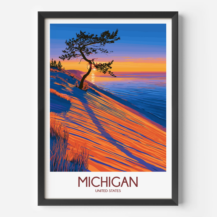 Michigan Souvenir Poster Print
