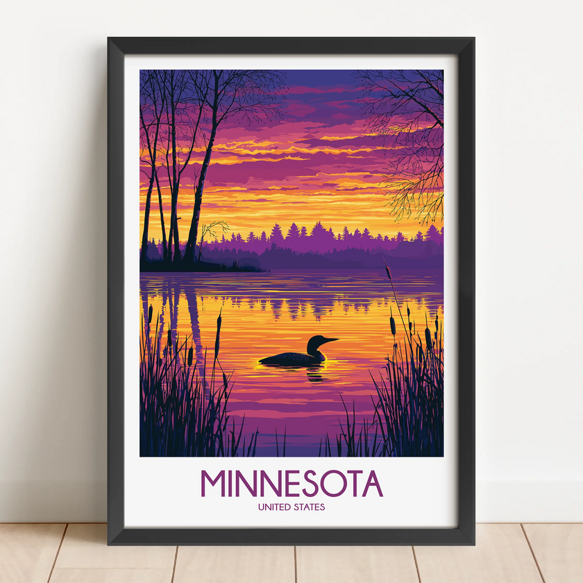 Minnesota Minimalist Wall Art