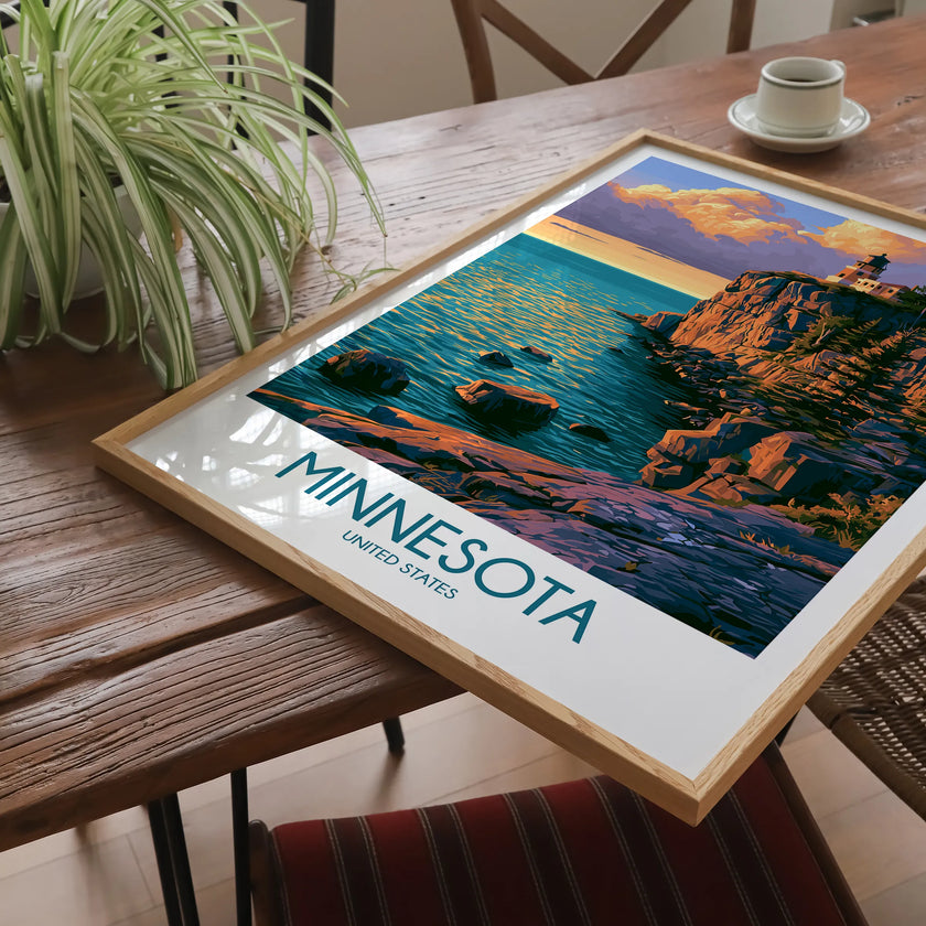 Minnesota Modern Travel Poster