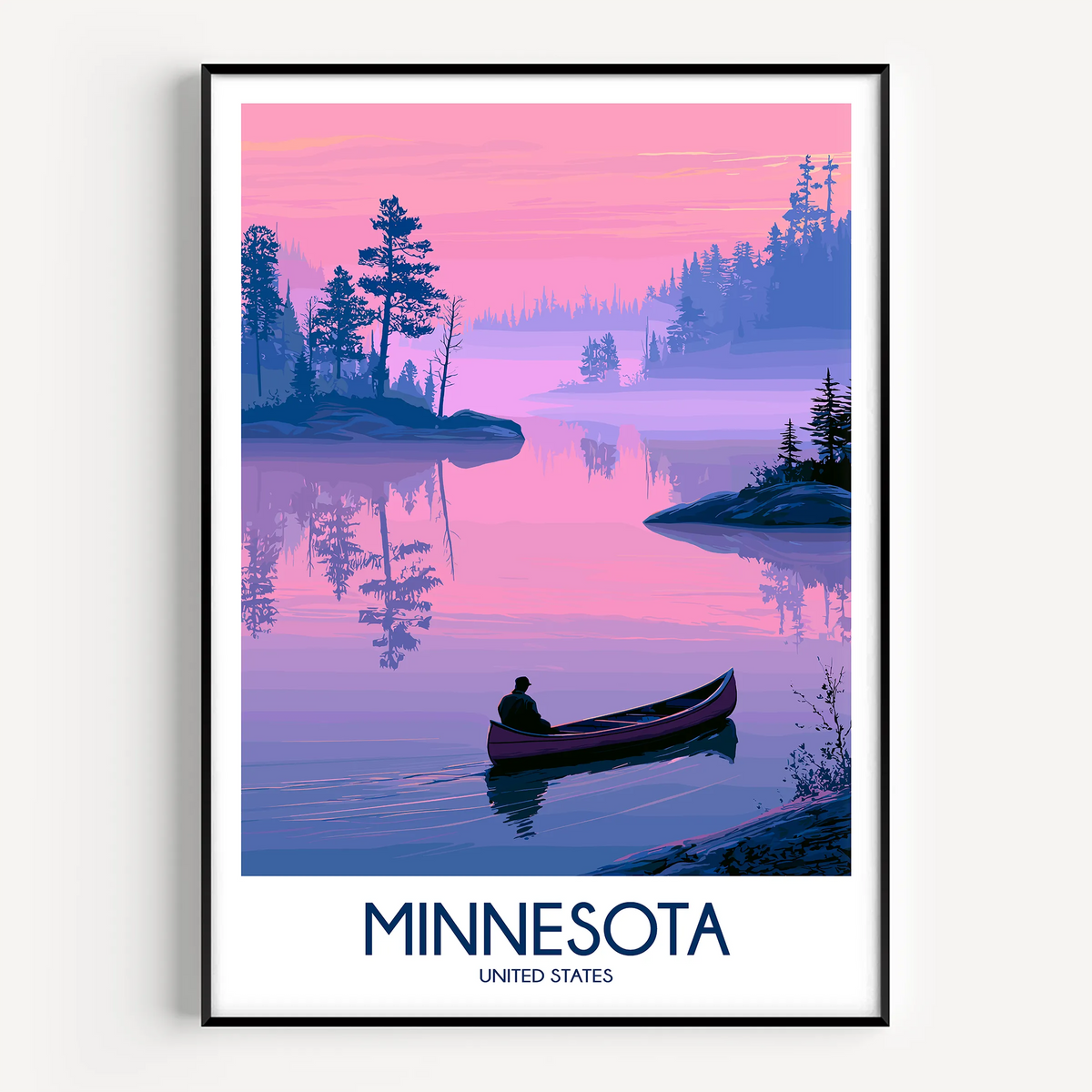 Minnesota Modern Travel Poster