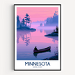 Minnesota Modern Travel Poster