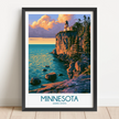 Minnesota Vintage Style Print