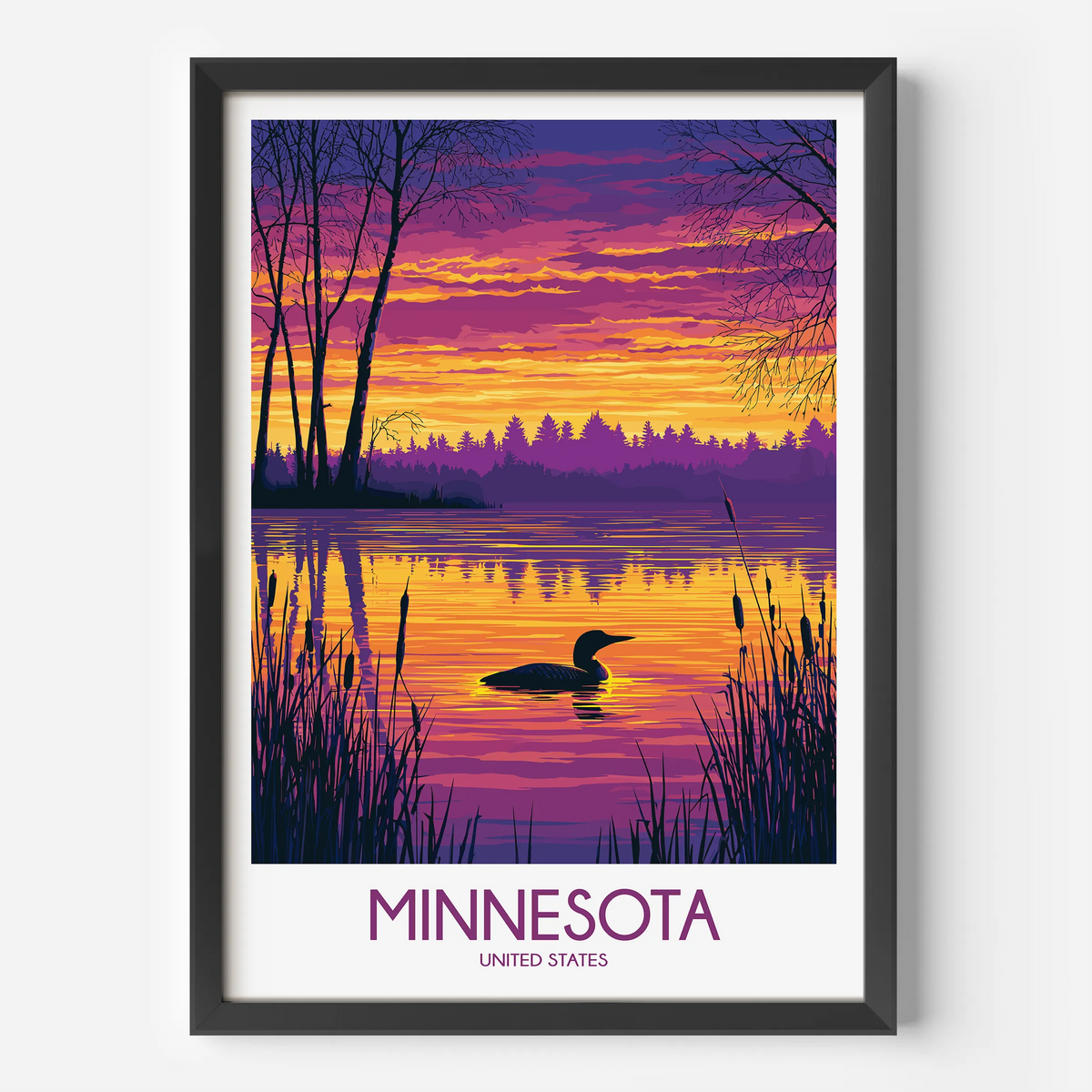 Minnesota Vintage Style Print