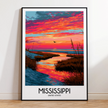 Mississippi Modern Travel Poster