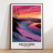 Mississippi Modern Travel Poster
