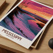 Mississippi Retro Travel Illustration