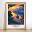 Mississippi Vintage Style Print