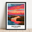 Mississippi Vintage Style Print
