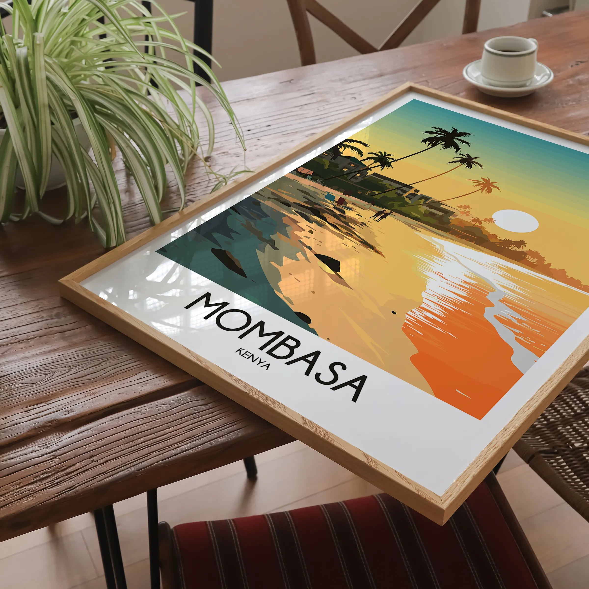 Mombasa Retro Travel Illustration